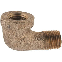 Merit Brass - Class 125, 1/8" Internal Pipe, Brass 90° Street Elbow - FNPT x MNPT - Americas Industrial Supply