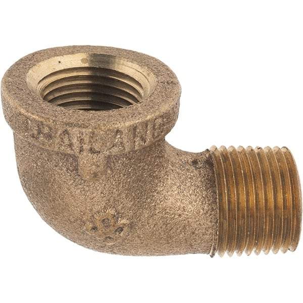 Merit Brass - Class 125, 3/8" Internal Pipe, Brass 90° Street Elbow - FNPT x MNPT - Americas Industrial Supply