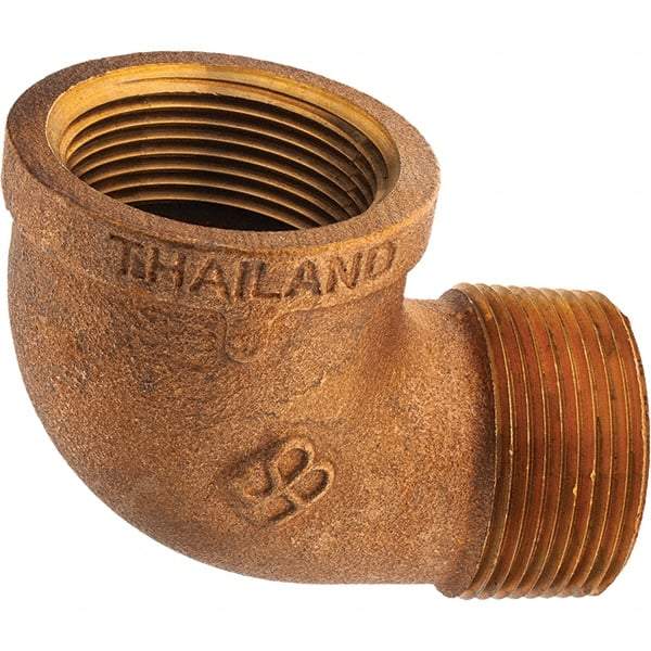 Merit Brass - Class 125, 1-1/4" Internal Pipe, Brass 90° Street Elbow - FNPT x MNPT - Americas Industrial Supply