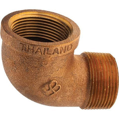 Merit Brass - Class 125, 1-1/4" Internal Pipe, Brass 90° Street Elbow - FNPT x MNPT - Americas Industrial Supply
