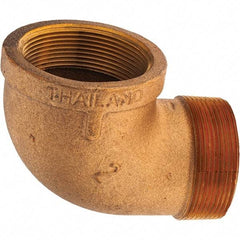 Merit Brass - Class 125, 2" Internal Pipe, Brass 90° Street Elbow - FNPT x MNPT - Americas Industrial Supply