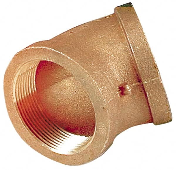 Merit Brass - Class 125, 1-1/4" Internal Pipe, Lead Free Brass 45° Elbow - FNPT x FNPT - Americas Industrial Supply