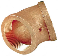 Merit Brass - Class 125, 1-1/2" Internal Pipe, Lead Free Brass 45° Elbow - FNPT x FNPT - Americas Industrial Supply