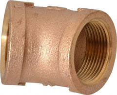 Merit Brass - Class 125, 1-1/4" Internal Pipe, Brass 45° Street Elbow - FNPT x FNPT - Americas Industrial Supply