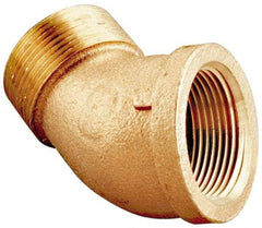 Merit Brass - Class 125, 1/2" Internal Pipe, Lead Free Brass 45° Street Elbow - FNPT x MNPT - Americas Industrial Supply
