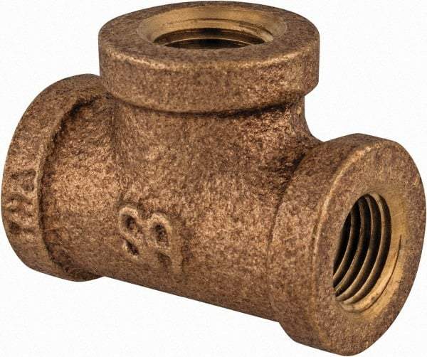Merit Brass - Class 125, 3/4" Internal Pipe, Lead Free Brass Tee - FNPT x FNPT x FNPT - Americas Industrial Supply