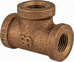 Merit Brass - Class 125, 3/4" Internal Pipe, Lead Free Brass Tee - FNPT x FNPT x FNPT - Americas Industrial Supply