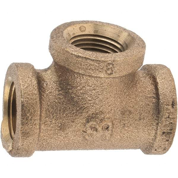 Merit Brass - Class 125, 3/8" Internal Pipe, Brass Tee - FNPT x FNPT x FNPT - Americas Industrial Supply
