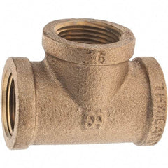 Merit Brass - Class 125, 3/4" Internal Pipe, Brass Tee - FNPT x FNPT x FNPT - Americas Industrial Supply
