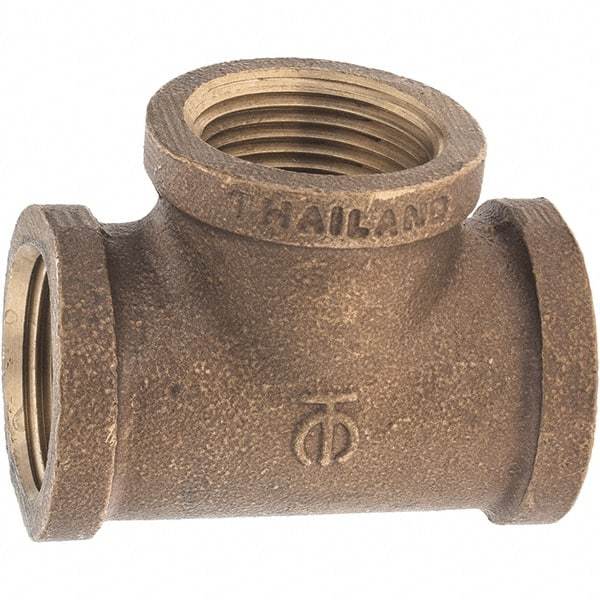 Merit Brass - Class 125, 1" Internal Pipe, Brass Tee - FNPT x FNPT x FNPT - Americas Industrial Supply