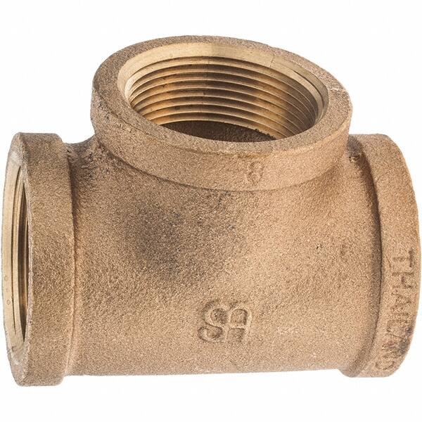 Merit Brass - Class 125, 1-1/2" Internal Pipe, Brass Tee - FNPT x FNPT x FNPT - Americas Industrial Supply