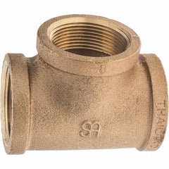 Merit Brass - Class 125, 1-1/2" Internal Pipe, Brass Tee - FNPT x FNPT x FNPT - Americas Industrial Supply