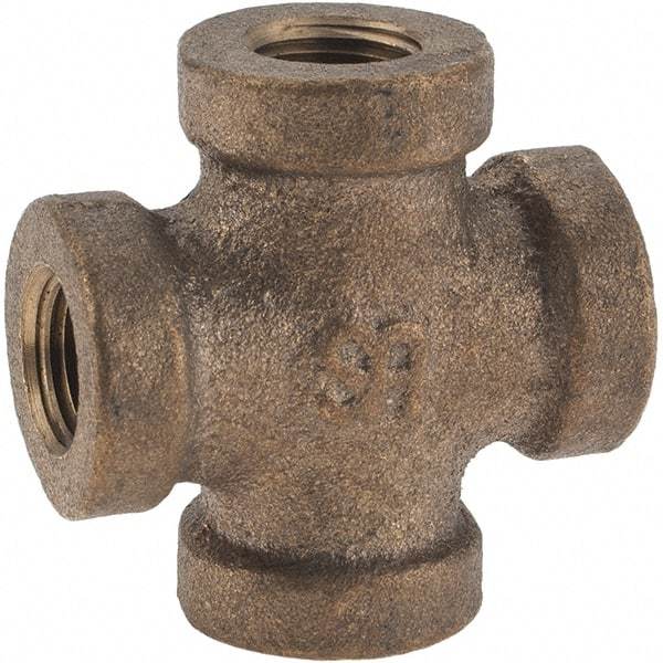 Merit Brass - Class 125, 1/8" Internal Pipe, Brass Cross - All FNPT - Americas Industrial Supply