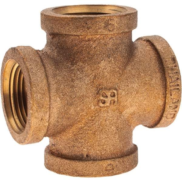 Merit Brass - Class 125, 3/4" Internal Pipe, Brass Cross - All FNPT - Americas Industrial Supply