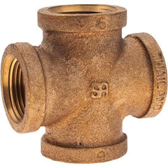Merit Brass - Class 125, 3/4" Internal Pipe, Brass Cross - All FNPT - Americas Industrial Supply