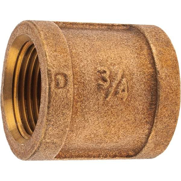 Merit Brass - Class 125, 3/4" Internal Pipe, Brass Coupling - FNPT x FNPT - Americas Industrial Supply