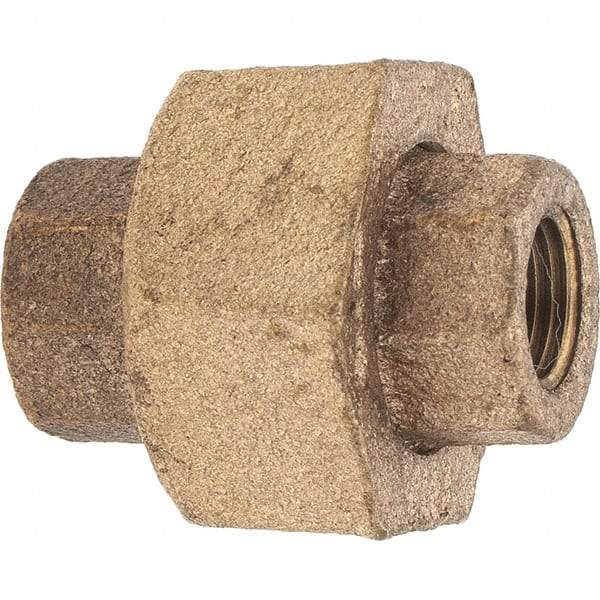 Merit Brass - Class 125, 1/8" Internal Pipe, Brass Union - FNPT x FNPT - Americas Industrial Supply