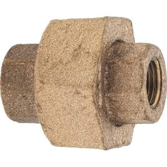 Merit Brass - Class 125, 1/8" Internal Pipe, Brass Union - FNPT x FNPT - Americas Industrial Supply