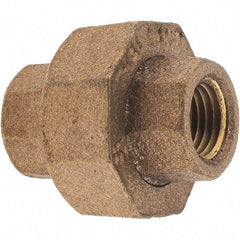 Merit Brass - Class 125, 1/4" Internal Pipe, Brass Union - FNPT x FNPT - Americas Industrial Supply