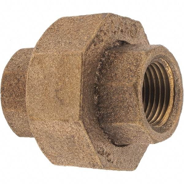 Merit Brass - Class 125, 3/8" Internal Pipe, Brass Union - FNPT x FNPT - Americas Industrial Supply