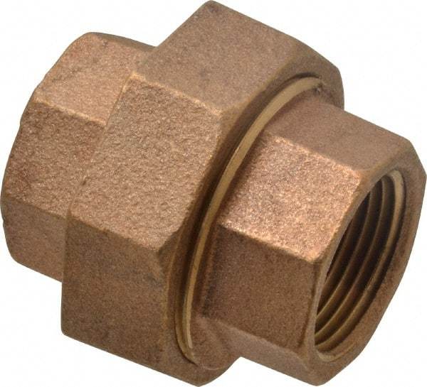 Merit Brass - Class 125, 1" Internal Pipe, Brass Union - FNPT x FNPT - Americas Industrial Supply