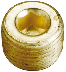 Merit Brass - Class 125, 3/8" Internal Pipe, Lead Free Brass Countersunk Plug - MNPT - Americas Industrial Supply