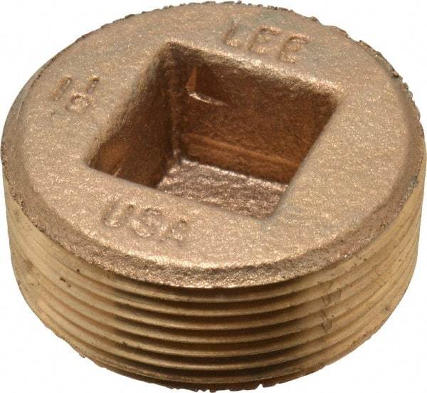 Merit Brass - Class 125, 1-1/2" Internal Pipe, Brass Countersunk Plug - MNPT - Americas Industrial Supply