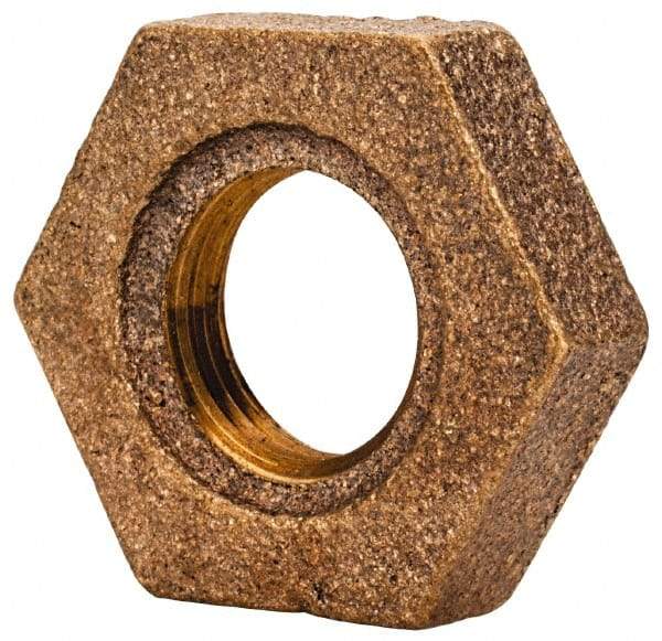 Merit Brass - Class 125, 1/8" Internal Pipe, Brass Locknut - FNPT - Americas Industrial Supply
