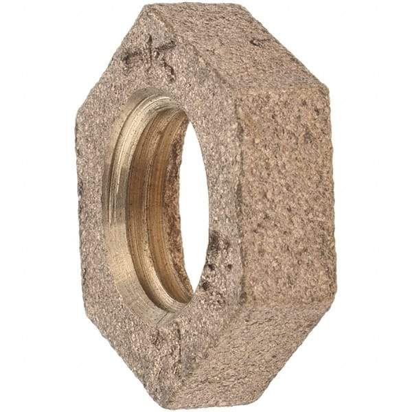 Merit Brass - Class 125, 1/4" Internal Pipe, Brass Locknut - FNPT - Americas Industrial Supply