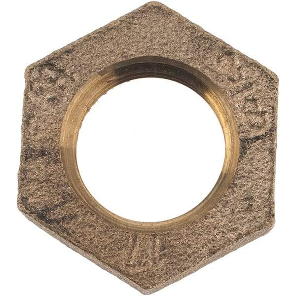 Merit Brass - Class 125, 3/8" Internal Pipe, Brass Locknut - FNPT - Americas Industrial Supply