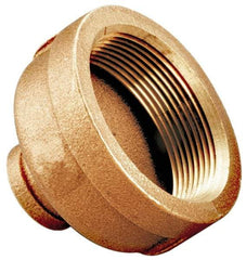 Merit Brass - Class 125, 1-1/4 x 3/4" Internal Pipe, Brass Reducing Coupling - FBSPT x FBSPT - Americas Industrial Supply