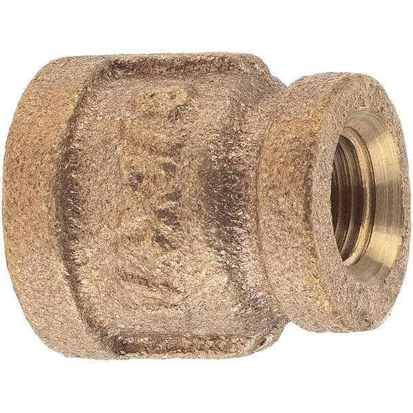 Merit Brass - Class 125, 1/4 x 1/8" Internal Pipe, Brass Reducing Coupling - FNPT x FNPT - Americas Industrial Supply