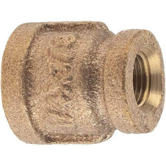 Merit Brass - Class 125, 1/4 x 1/8" Internal Pipe, Brass Reducing Coupling - FNPT x FNPT - Americas Industrial Supply
