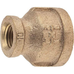 Merit Brass - Class 125, 1/2 x 1/4" Internal Pipe, Brass Reducing Coupling - FNPT x FNPT - Americas Industrial Supply
