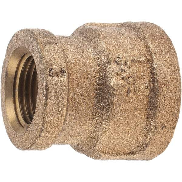 Merit Brass - Class 125, 1/2 x 3/8" Internal Pipe, Brass Reducing Coupling - FNPT x FNPT - Americas Industrial Supply
