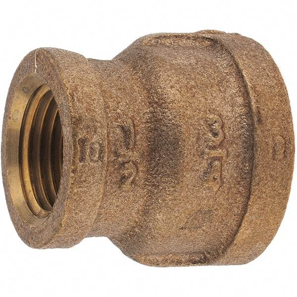 Merit Brass - Class 125, 3/4 x 1/2" Internal Pipe, Brass Reducing Coupling - FNPT x FNPT - Americas Industrial Supply