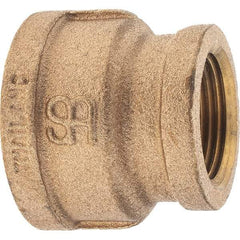 Merit Brass - Class 125, 1-1/4 x 1" Internal Pipe, Brass Reducing Coupling - FNPT x FNPT - Americas Industrial Supply
