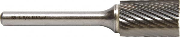 M.A. Ford - 3/16" Cut Diam, 1/8" Shank Diam, Cylinder with End Cut Head Fine Cut Burr - Carbide, End Cut End, 1/2" LOC, 1-1/2" OAL - Americas Industrial Supply