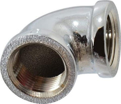 Merit Brass - Class 125, 3/4" Internal Pipe, Red Brass & Chrome 90° Street Elbow - FNPT x FNPT - Americas Industrial Supply