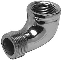 Merit Brass - Class 125, 1/4" Internal Pipe, Red Brass & Chrome 90° Street Elbow - FNPT x MNPT - Americas Industrial Supply