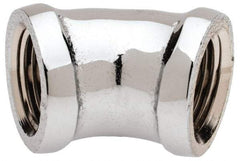 Merit Brass - Class 125, 1/2" Internal Pipe, Red Brass & Chrome 45° Street Elbow - FNPT x FNPT - Americas Industrial Supply