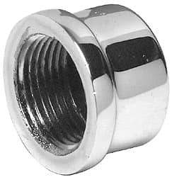 Merit Brass - Class 125, 1/2" Internal Pipe, Red Brass & Chrome End Cap - FNPT - Americas Industrial Supply