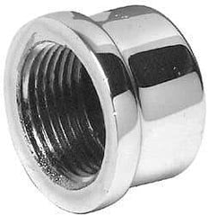 Merit Brass - Class 125, 1/2" Internal Pipe, Red Brass & Chrome End Cap - FNPT - Americas Industrial Supply
