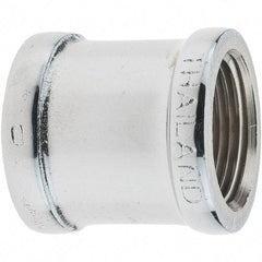 Merit Brass - Class 125, 1" Internal Pipe, Red Brass & Chrome Coupling - FNPT x FNPT - Americas Industrial Supply