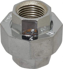 Merit Brass - Class 125, 1/2" Internal Pipe, Red Brass & Chrome Union - FNPT x FNPT - Americas Industrial Supply