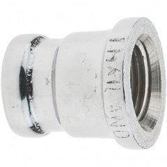 Merit Brass - Class 125, 3/8 x 1/4" Internal Pipe, Red Brass & Chrome Reducing Coupling - FNPT x FNPT - Americas Industrial Supply