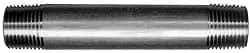 Value Collection - Schedule 80, 1/2" Pipe x 24" Long, Grade 316 Stainless Steel Pipe Nipple - Seamless & Threaded - Americas Industrial Supply