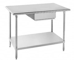 Eagle MHC - 72" Wide x 24" Deep x 35-1/2" High, Stainless Steel Work Table - Bull Nose Edge, Fixed Legs - Americas Industrial Supply