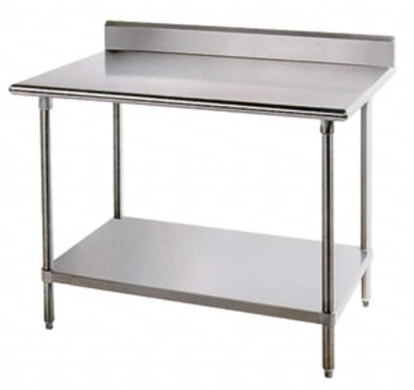 Eagle MHC - 72" Wide x 30" Deep x 35-1/2" High, Stainless Steel Work Table - Rolled Edge, Fixed Legs - Americas Industrial Supply