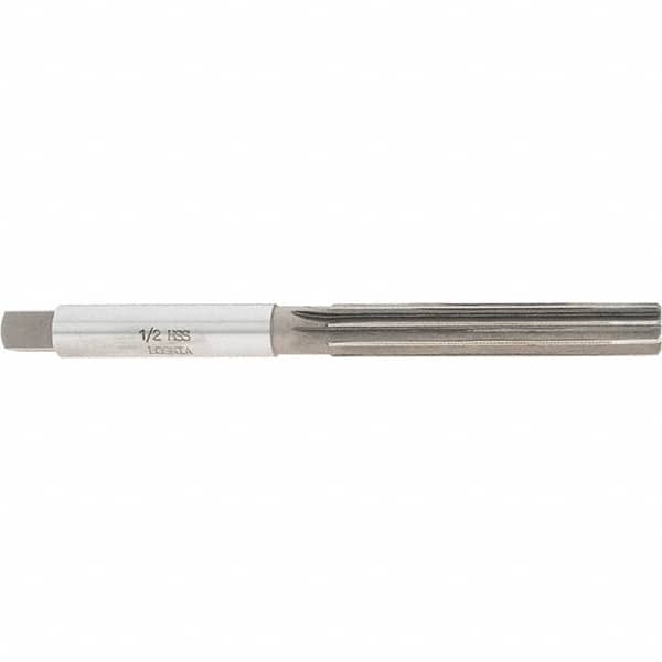 Interstate - 1/2" Diam, Straight Shank, 3" Flute, Hand Reamer - Americas Industrial Supply